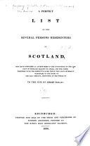 A perfect list of the several persons residenters in Scotland, who have subscribed as adventurers in the joynt stock of the Company of Scotland trading to Africa and the Indies Together with the respective sums which they have severally subscribed in the books of the said company...