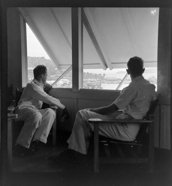 View from Qantas Empire Airways mess at Port Moresby, Papua New Guinea