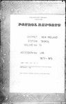 Patrol Reports. New Ireland District, Taskul, 1973 - 1974