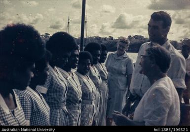 Saying hello to nurses