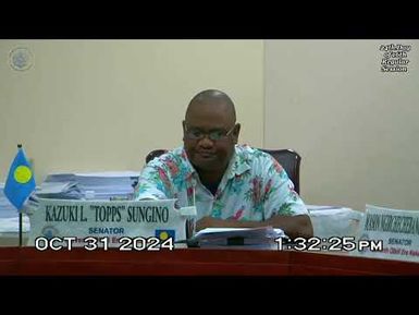 Palau National Congress | 11th OEK, the Senate 24th Day of 16th Regular Session