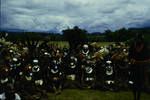 Tribal leaders at Minj listening to Administrator, [Papua New Guinea, 1960?]