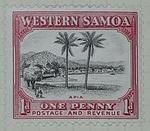 Stamp: Western Samoan One Penny