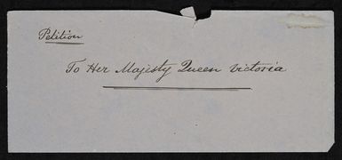 Cook Islands Hervey Island Group : Petitions (drafts) to Queen Victoria and President of French Republic from the indigenous people begging to remain independent of foreign control