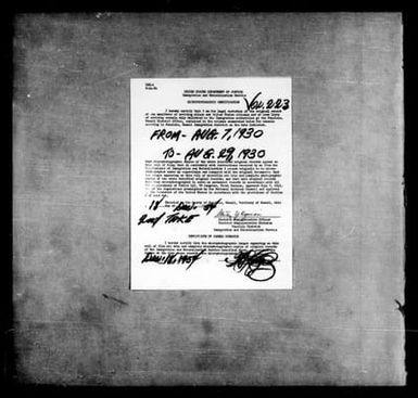 Volume 223: August 7-29, 1930