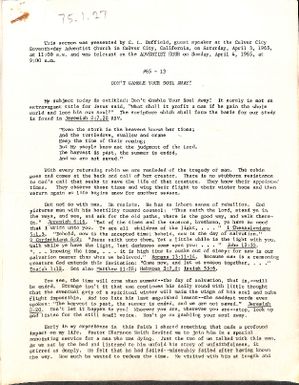 Don't gamble your soul away