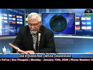 Evening Session with Su'efuaina Setu Suasua. 1/13/20