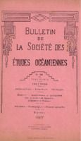 Bulletin de la Société des Études Océaniennes numéro 26