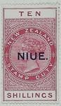Stamp: New Zealand - Niue Ten Shillings