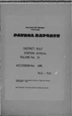 Patrol Reports. Gulf District, Kerema, 1946-1947