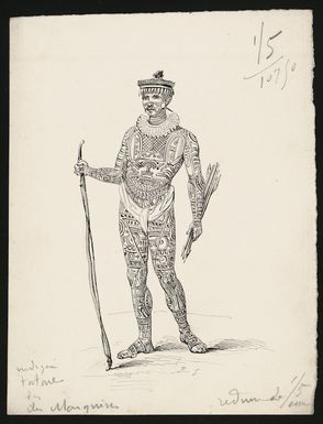 Sellier, P :Indigene tatoue des iles Marquises / P S. [1894?]