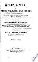 Oceania; o, Quinta parte del mondo Revista geografica ed etnografica della Malesia, della Micronesia, della Polinesia e della Melanesia, sui resultati dei viaggi e delle scoperte dell'autore e de' suoi predecessori e colle nuove classificazioni e divisioni di quelle contrade