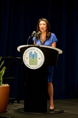 Asian American and Pacific Islanders (AAPI) Heritage event at HUD headquarters, with Hawaii Senator Daniel Inouye and Washington, D.C. television news anchor Eun Yang [among the guest speakers,] and Secretary Shaun Donovan and Deputy Secretary Ron Sims [among the HUD senior officials on hand]