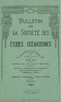 Bulletin de la Société des Études Océaniennes numéro 59