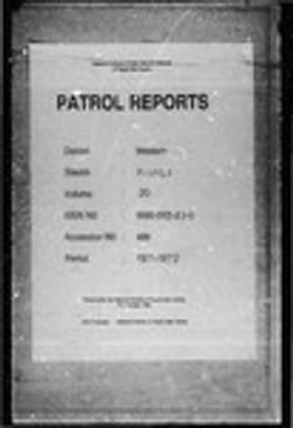 Patrol Reports. Western District, Kiunga, 1971 - 1972