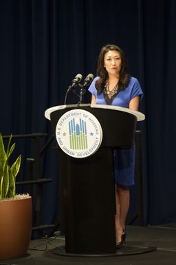 Asian American and Pacific Islanders (AAPI) Heritage event at HUD headquarters, with Hawaii Senator Daniel Inouye and Washington, D.C. television news anchor Eun Yang [among the guest speakers,] and Secretary Shaun Donovan and Deputy Secretary Ron Sims [among the HUD senior officials on hand]