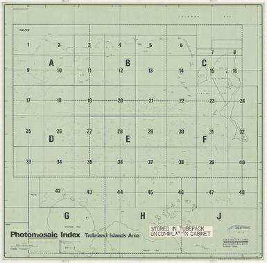 Photomosaic index : Trobriand Island area / prepared by Amoco Australia Exploration Company