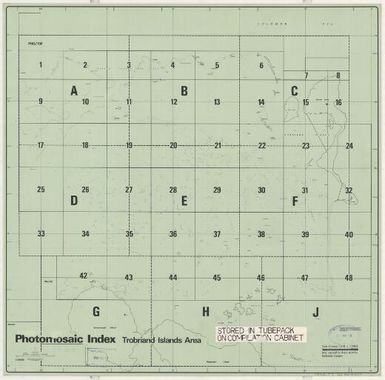 Photomosaic index : Trobriand Island area / prepared by Amoco Australia Exploration Company