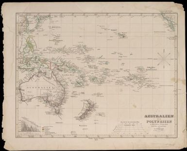 Australien und Polynesien in Mercators projection / entworfen und gezeichnet von F. v. Stulpnagel 1853