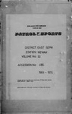 Patrol Reports. East Sepik District, Wewak, 1969 - 1970