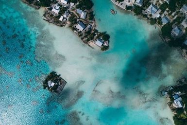 Aerial shot of Atafu, Tokelau