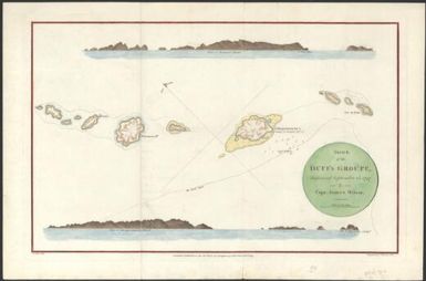 Sketch of the Duff's Groupe : discovered September 25, 1797 by Capt. James Wilson / engraved by Thomas Foot ; Wm. Wilson delin