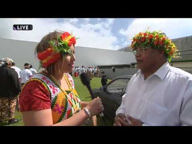 Traditional Tuvalu game played on Tuvalu Independence Day Celebrations