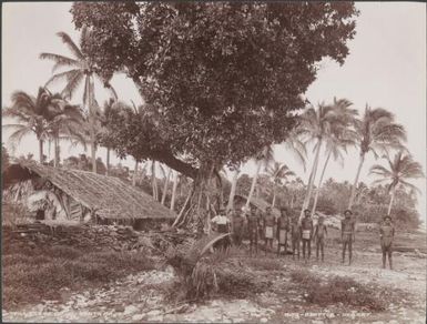 Men and boys at the village of Otivi, Santa Cruz Islands, 1906 / J.W. Beattie