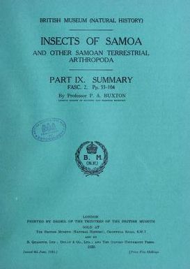 Insects of Samoa and other Samoan terrestrial arthropoda