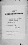 Patrol Reports. East New Britain District, Kokopo, 1950 - 1953