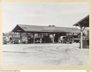 TOROKINA, BOUGAINVILLE. 1945-09-07. THE MOTOR TRANSPORT SHOP, 126 BRIGADE WORKSHOP