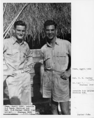 Sgt. C.W. Dunbar and Lt. (jg) Sherman USNR