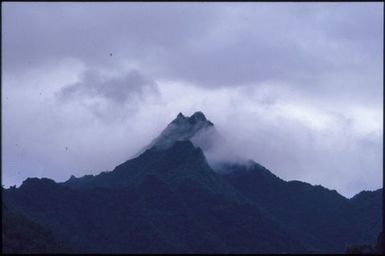 Landscape of volcanic peak, Rarotonga
