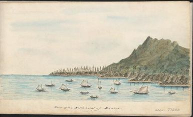 View of the north point of Riatea [i.e. Raiatea], ca. 1850