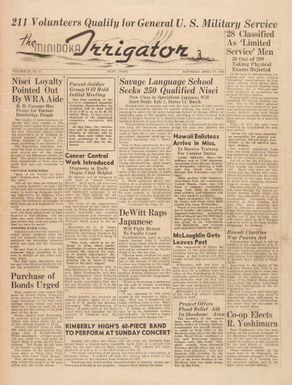 Minidoka Irrigator Vol. III No. 8 (April 17, 1943)