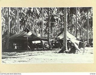 MILILAT, NEW GUINEA. 1944-07-17. MAIN SIGNALS OFFICE LINES, 5TH DIVISION SIGNALS SHOWING THE DESPATCH AND RECEIVING TENTS