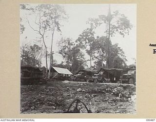 JACQUINOT BAY, NEW BRITAIN. 1945-04-09. THE CAMP AREA, 3016 ENGINEER BOAT MAINTENANCE COMPANY (US ARMY), ATTACHED TO 5 DIVISION