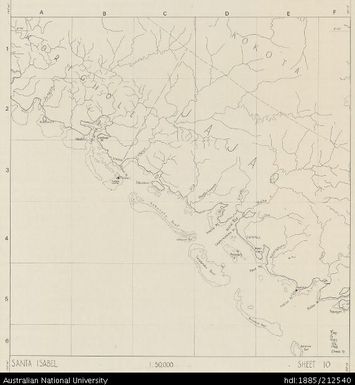 Solomon Islands, Sketch Map of Santa Isabel, Sheet 10, 1968, 1:50 000