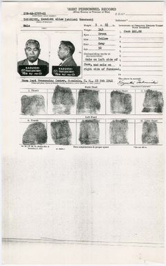 "Alien enemy" personnel record