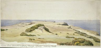 [Lister family] :View from Summit of Eua (Tonga Group) looking north. Euiki Id. Tai Mooa. Red volcanic soil. [1886]