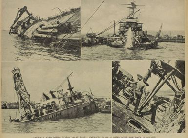 American battleships refloated in Pearl Harbour: 16 of 19 ships sunk now back in service