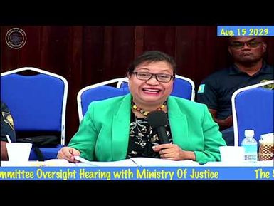 Senate JGA CMTE oversight hearing with Ministry Of Justice
