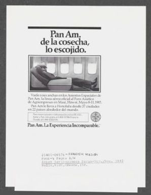 Pan Am. de la cosecha, lo escojido.