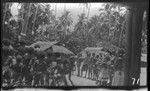 Group of people, watching a dance at Santa Ana