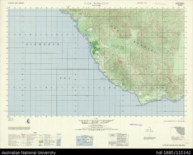 Papua New Guinea, New Ireland, Cape Botiangin, Series: AMS T795, Sheet 5850 III, 1963, 1:50 000