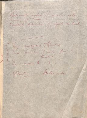 Hand written note