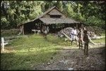 People with a copra shed