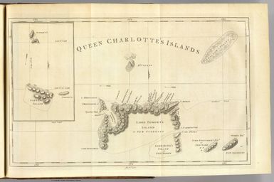 Queen Charlotte's Islands. Bayly sculpt. Jany. 1st, 1773. (London: printed for W. Strahan; and T. Cadell in the Strand, MDCCLXXIII).