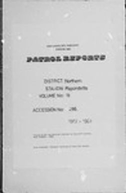 Patrol Reports. Northern District, Popondetta, 1962 - 1963