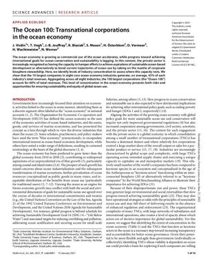 The Ocean 100: Transnational Corporations in the Ocean Economy